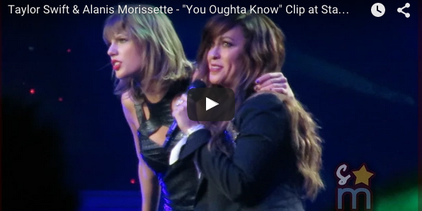 Taylor Swift and Alanis Morissette together on stage