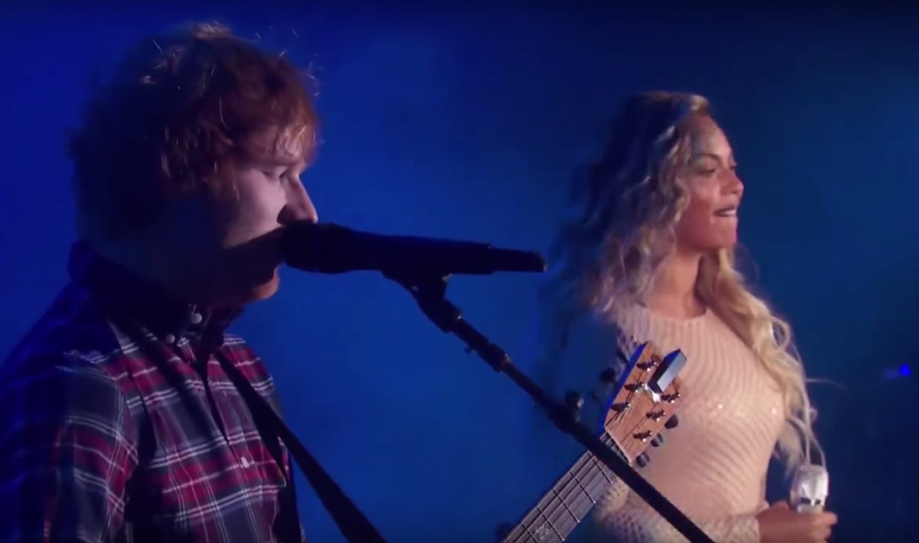 Beyoncé and Ed Sheeran together for the Global Citizen